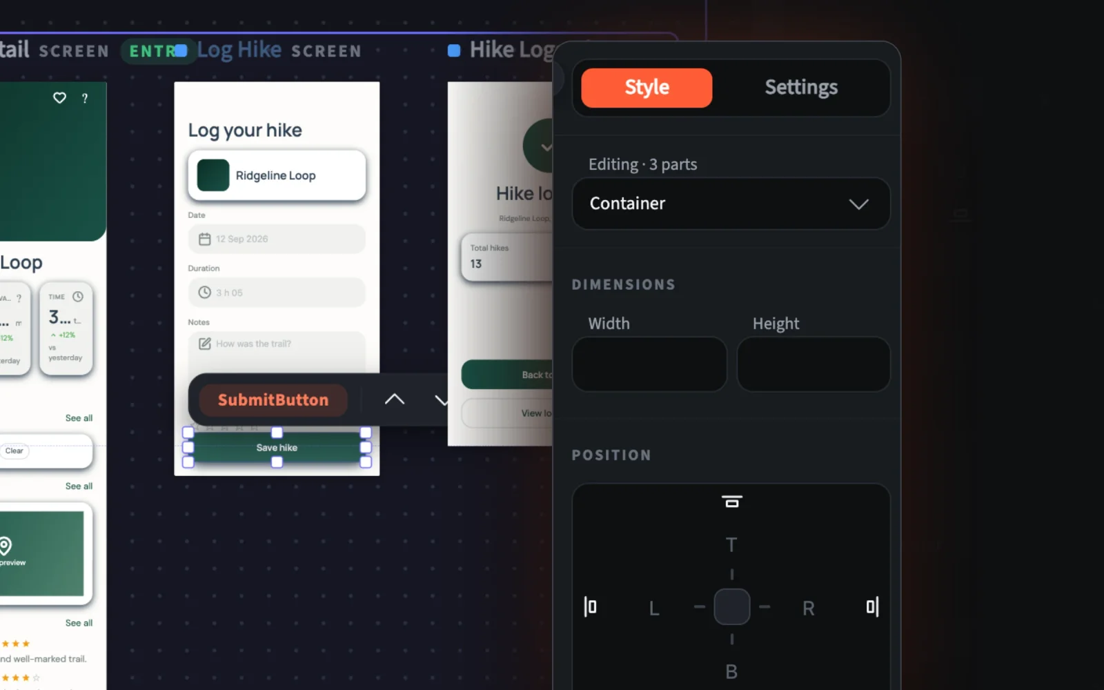 desing react native application, export designs to expo