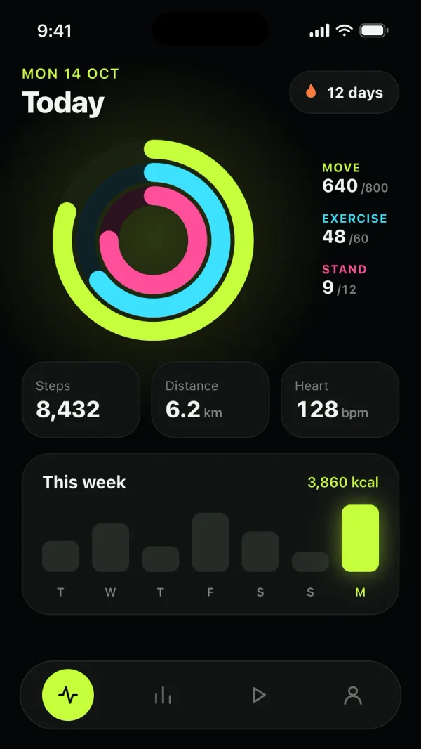 Fitness app template