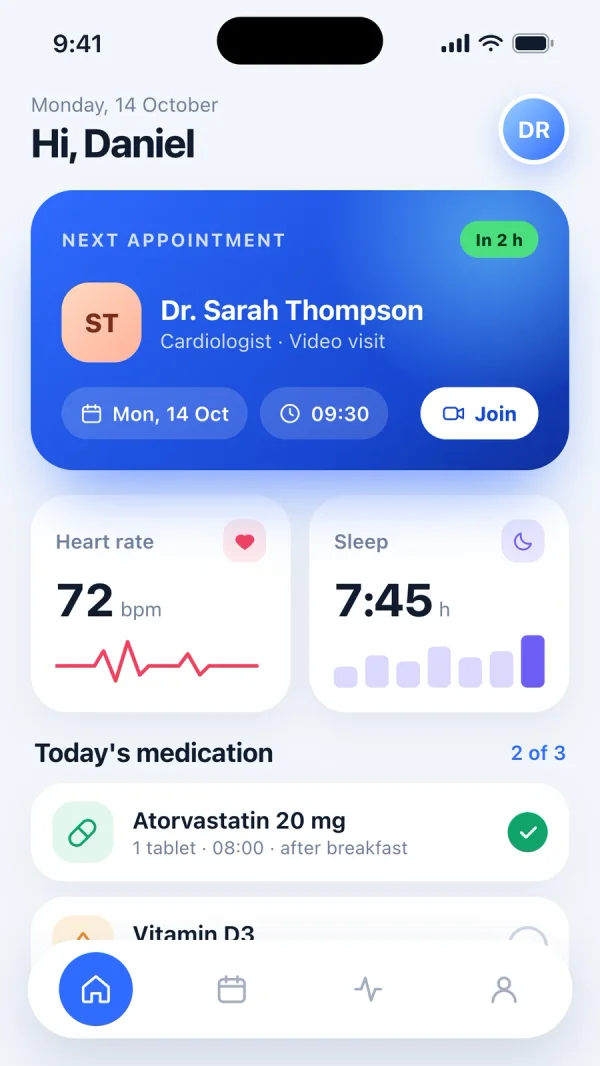 Healthcare app template