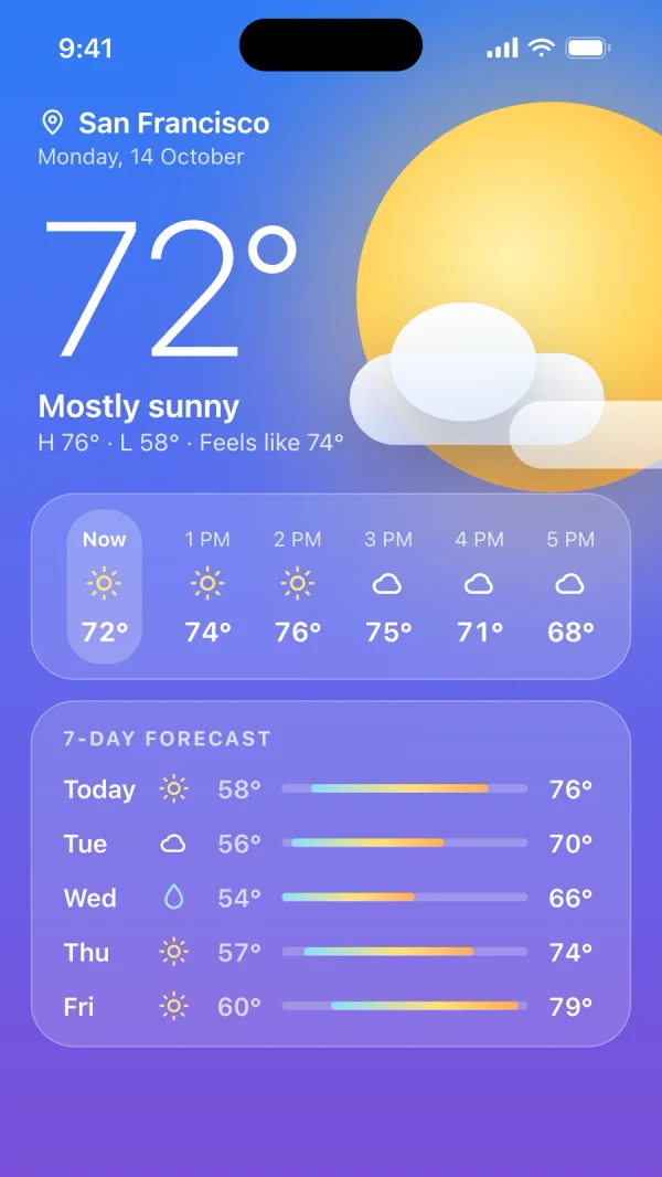 Weather app template